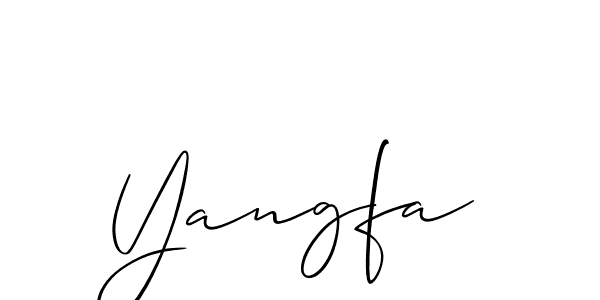 Yangfa stylish signature style. Best Handwritten Sign (Allison_Script) for my name. Handwritten Signature Collection Ideas for my name Yangfa. Yangfa signature style 2 images and pictures png