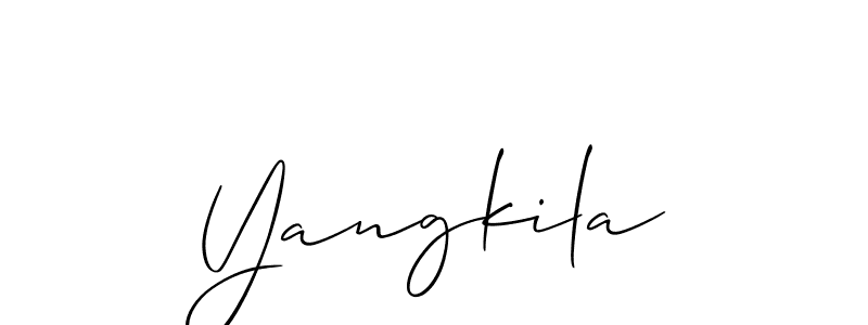 Also we have Yangkila name is the best signature style. Create professional handwritten signature collection using Allison_Script autograph style. Yangkila signature style 2 images and pictures png