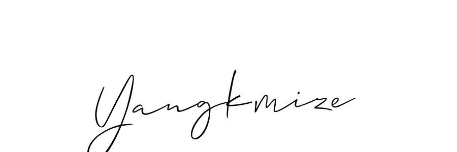 Yangkmize stylish signature style. Best Handwritten Sign (Allison_Script) for my name. Handwritten Signature Collection Ideas for my name Yangkmize. Yangkmize signature style 2 images and pictures png