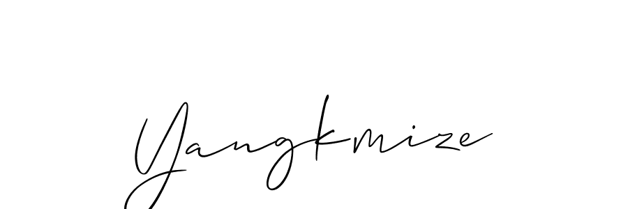 How to make Yangkmize signature? Allison_Script is a professional autograph style. Create handwritten signature for Yangkmize name. Yangkmize signature style 2 images and pictures png