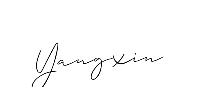 How to make Yangxin signature? Allison_Script is a professional autograph style. Create handwritten signature for Yangxin name. Yangxin signature style 2 images and pictures png
