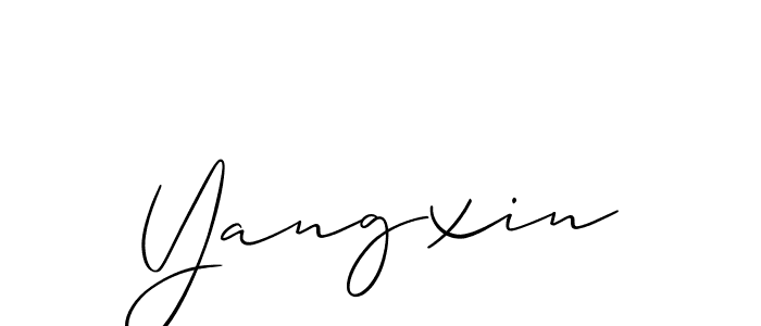 How to make Yangxin signature? Allison_Script is a professional autograph style. Create handwritten signature for Yangxin name. Yangxin signature style 2 images and pictures png