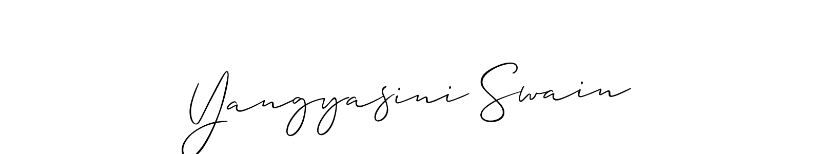 Use a signature maker to create a handwritten signature online. With this signature software, you can design (Allison_Script) your own signature for name Yangyasini Swain. Yangyasini Swain signature style 2 images and pictures png