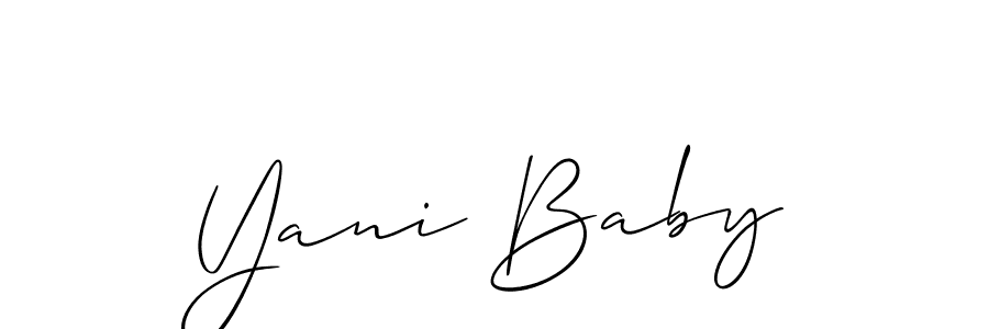 This is the best signature style for the Yani Baby name. Also you like these signature font (Allison_Script). Mix name signature. Yani Baby signature style 2 images and pictures png