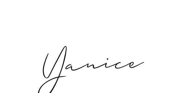 Best and Professional Signature Style for Yanice. Allison_Script Best Signature Style Collection. Yanice signature style 2 images and pictures png