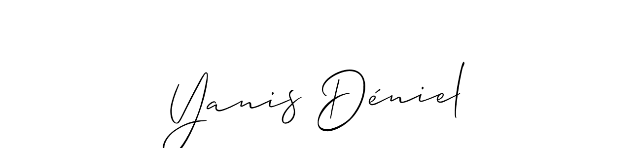 Use a signature maker to create a handwritten signature online. With this signature software, you can design (Allison_Script) your own signature for name Yanis Déniel. Yanis Déniel signature style 2 images and pictures png