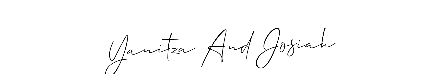 Also we have Yanitza And Josiah name is the best signature style. Create professional handwritten signature collection using Allison_Script autograph style. Yanitza And Josiah signature style 2 images and pictures png