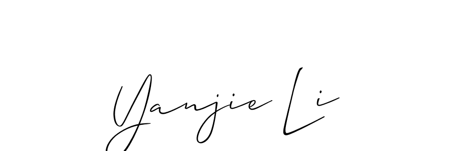 How to make Yanjie Li signature? Allison_Script is a professional autograph style. Create handwritten signature for Yanjie Li name. Yanjie Li signature style 2 images and pictures png