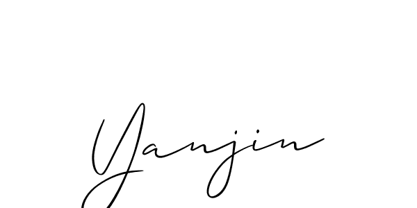 Also we have Yanjin name is the best signature style. Create professional handwritten signature collection using Allison_Script autograph style. Yanjin signature style 2 images and pictures png