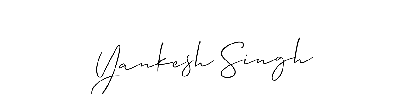 Use a signature maker to create a handwritten signature online. With this signature software, you can design (Allison_Script) your own signature for name Yankesh Singh. Yankesh Singh signature style 2 images and pictures png