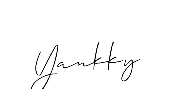 How to make Yankky name signature. Use Allison_Script style for creating short signs online. This is the latest handwritten sign. Yankky signature style 2 images and pictures png