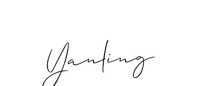 How to make Yanling name signature. Use Allison_Script style for creating short signs online. This is the latest handwritten sign. Yanling signature style 2 images and pictures png