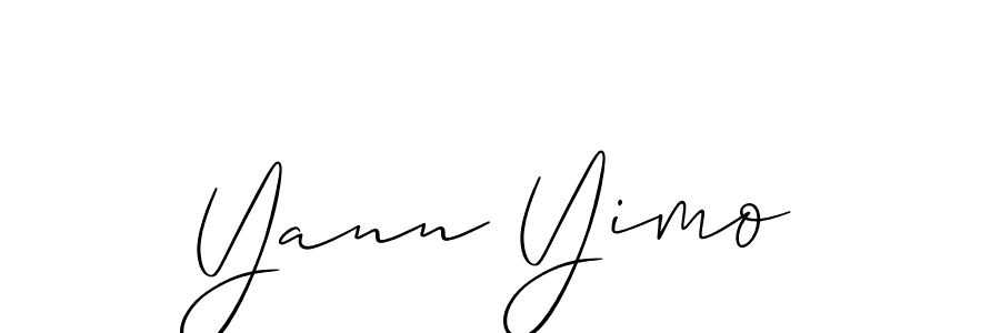 Design your own signature with our free online signature maker. With this signature software, you can create a handwritten (Allison_Script) signature for name Yann Yimo. Yann Yimo signature style 2 images and pictures png