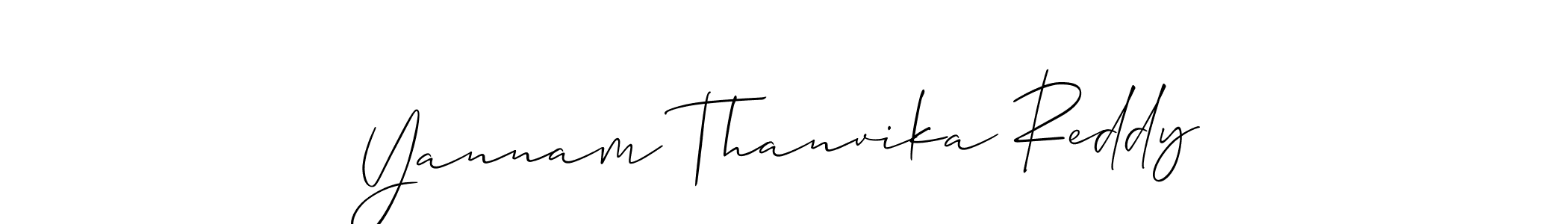 Yannam Thanvika Reddy stylish signature style. Best Handwritten Sign (Allison_Script) for my name. Handwritten Signature Collection Ideas for my name Yannam Thanvika Reddy. Yannam Thanvika Reddy signature style 2 images and pictures png