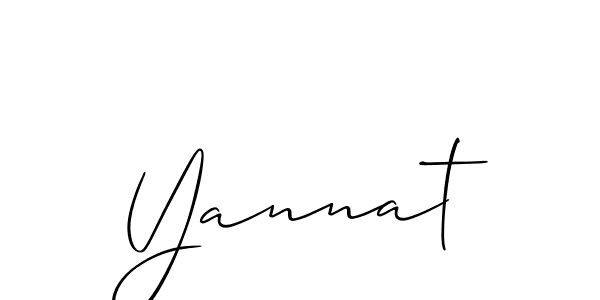 The best way (Allison_Script) to make a short signature is to pick only two or three words in your name. The name Yannat include a total of six letters. For converting this name. Yannat signature style 2 images and pictures png