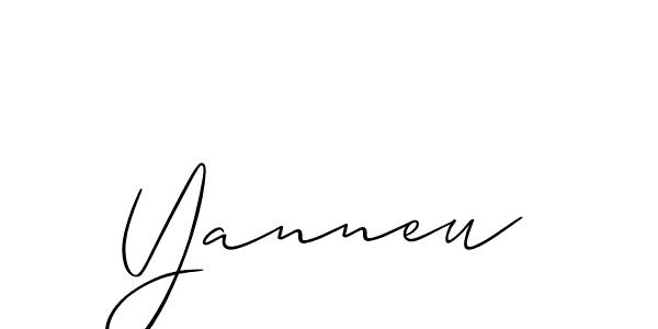 It looks lik you need a new signature style for name Yanneu. Design unique handwritten (Allison_Script) signature with our free signature maker in just a few clicks. Yanneu signature style 2 images and pictures png