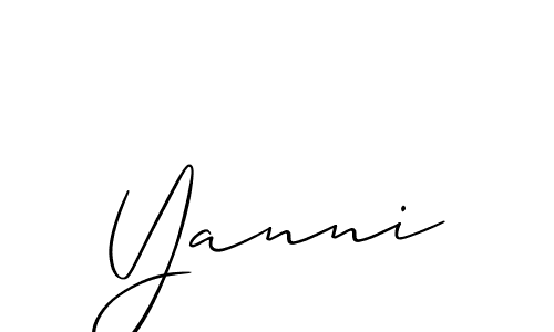 How to make Yanni name signature. Use Allison_Script style for creating short signs online. This is the latest handwritten sign. Yanni signature style 2 images and pictures png