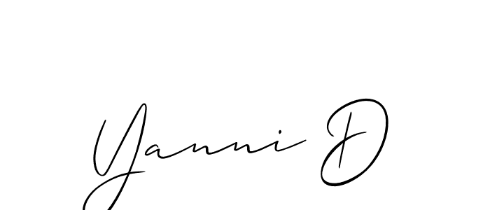 The best way (Allison_Script) to make a short signature is to pick only two or three words in your name. The name Yanni D include a total of six letters. For converting this name. Yanni D signature style 2 images and pictures png