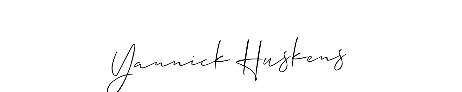 The best way (Allison_Script) to make a short signature is to pick only two or three words in your name. The name Yannick Huskens include a total of six letters. For converting this name. Yannick Huskens signature style 2 images and pictures png