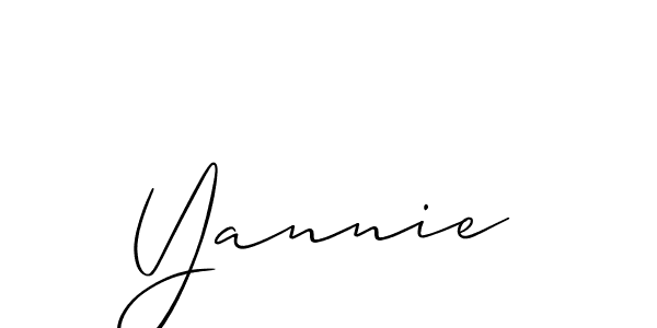 Use a signature maker to create a handwritten signature online. With this signature software, you can design (Allison_Script) your own signature for name Yannie. Yannie signature style 2 images and pictures png