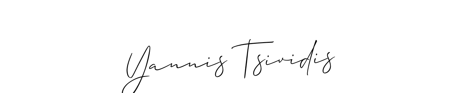 Design your own signature with our free online signature maker. With this signature software, you can create a handwritten (Allison_Script) signature for name Yannis Tsividis. Yannis Tsividis signature style 2 images and pictures png