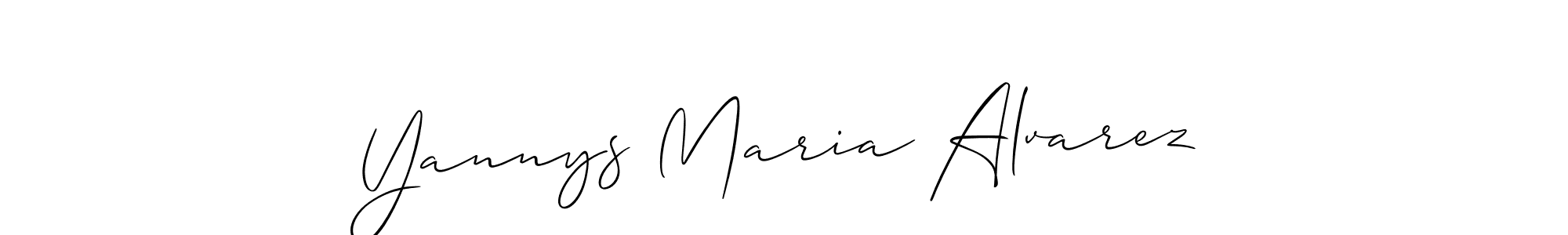 Make a short Yannys Maria Alvarez signature style. Manage your documents anywhere anytime using Allison_Script. Create and add eSignatures, submit forms, share and send files easily. Yannys Maria Alvarez signature style 2 images and pictures png