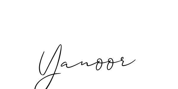 Design your own signature with our free online signature maker. With this signature software, you can create a handwritten (Allison_Script) signature for name Yanoor. Yanoor signature style 2 images and pictures png