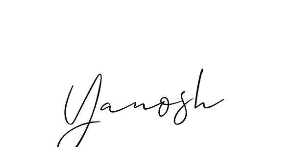 How to make Yanosh signature? Allison_Script is a professional autograph style. Create handwritten signature for Yanosh name. Yanosh signature style 2 images and pictures png
