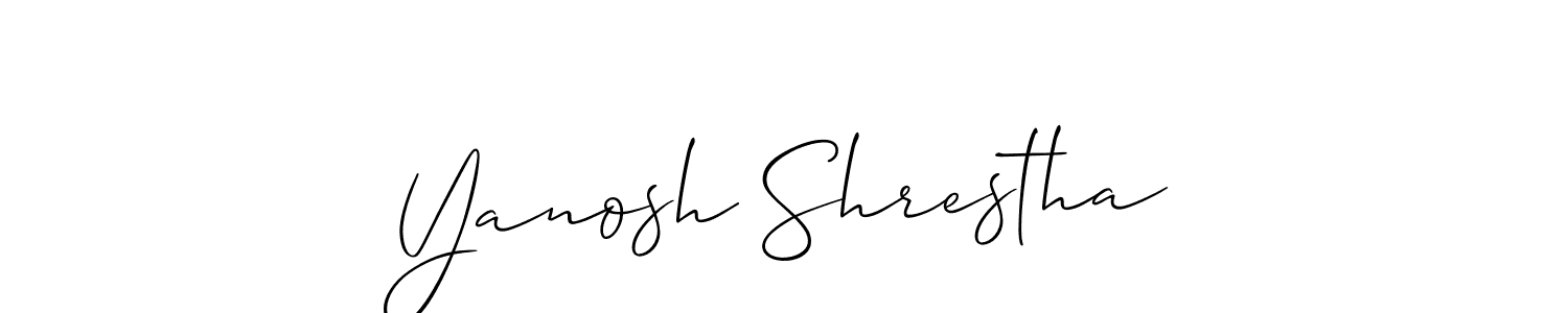 Similarly Allison_Script is the best handwritten signature design. Signature creator online .You can use it as an online autograph creator for name Yanosh Shrestha. Yanosh Shrestha signature style 2 images and pictures png