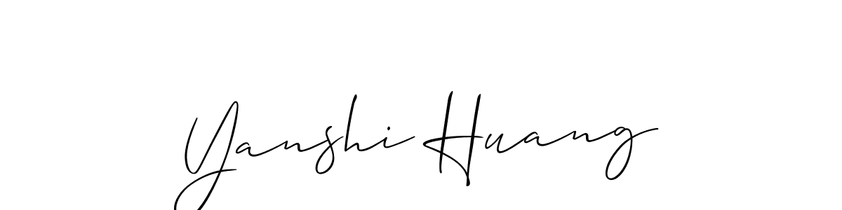 Also we have Yanshi Huang name is the best signature style. Create professional handwritten signature collection using Allison_Script autograph style. Yanshi Huang signature style 2 images and pictures png