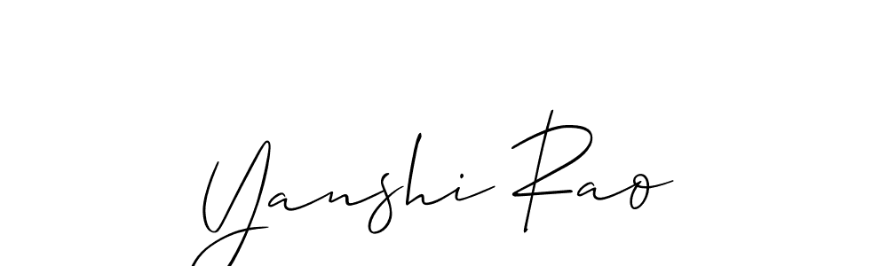 if you are searching for the best signature style for your name Yanshi Rao. so please give up your signature search. here we have designed multiple signature styles  using Allison_Script. Yanshi Rao signature style 2 images and pictures png