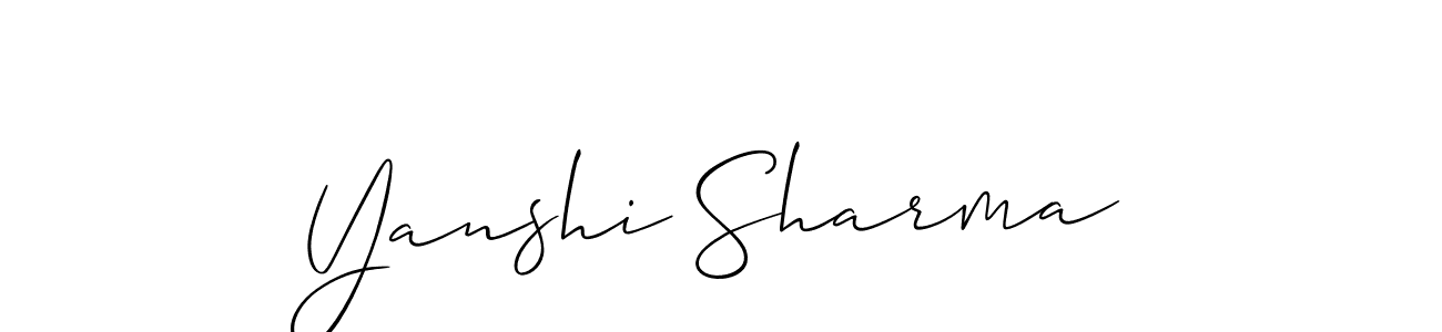 if you are searching for the best signature style for your name Yanshi Sharma. so please give up your signature search. here we have designed multiple signature styles  using Allison_Script. Yanshi Sharma signature style 2 images and pictures png