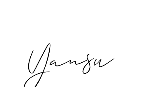 Also You can easily find your signature by using the search form. We will create Yansu name handwritten signature images for you free of cost using Allison_Script sign style. Yansu signature style 2 images and pictures png