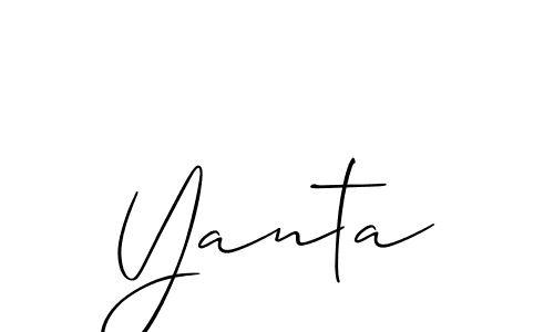 How to make Yanta name signature. Use Allison_Script style for creating short signs online. This is the latest handwritten sign. Yanta signature style 2 images and pictures png