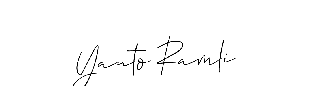 How to Draw Yanto Ramli signature style? Allison_Script is a latest design signature styles for name Yanto Ramli. Yanto Ramli signature style 2 images and pictures png