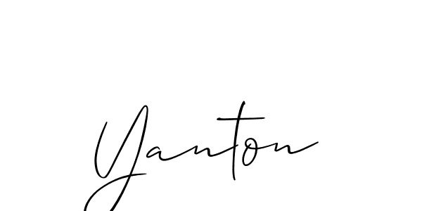if you are searching for the best signature style for your name Yanton. so please give up your signature search. here we have designed multiple signature styles  using Allison_Script. Yanton signature style 2 images and pictures png