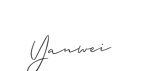 It looks lik you need a new signature style for name Yanwei. Design unique handwritten (Allison_Script) signature with our free signature maker in just a few clicks. Yanwei signature style 2 images and pictures png
