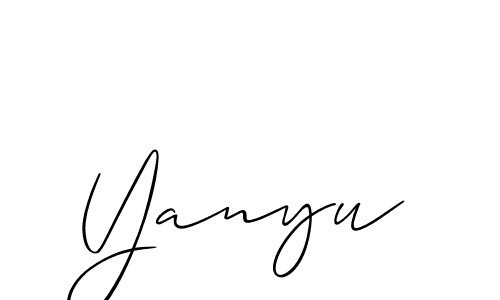 Similarly Allison_Script is the best handwritten signature design. Signature creator online .You can use it as an online autograph creator for name Yanyu. Yanyu signature style 2 images and pictures png