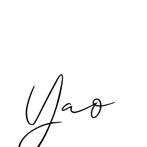 Make a beautiful signature design for name Yao. With this signature (Allison_Script) style, you can create a handwritten signature for free. Yao signature style 2 images and pictures png