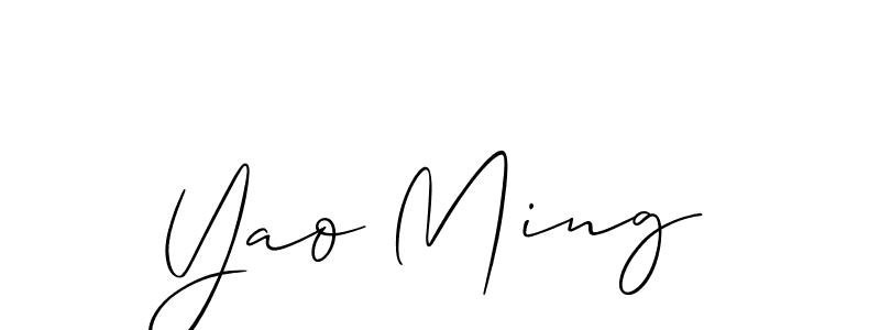 You should practise on your own different ways (Allison_Script) to write your name (Yao Ming) in signature. don't let someone else do it for you. Yao Ming signature style 2 images and pictures png