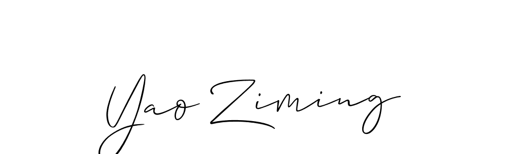 The best way (Allison_Script) to make a short signature is to pick only two or three words in your name. The name Yao Ziming include a total of six letters. For converting this name. Yao Ziming signature style 2 images and pictures png