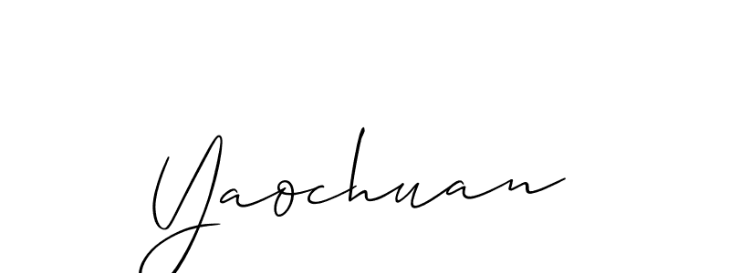 You should practise on your own different ways (Allison_Script) to write your name (Yaochuan) in signature. don't let someone else do it for you. Yaochuan signature style 2 images and pictures png