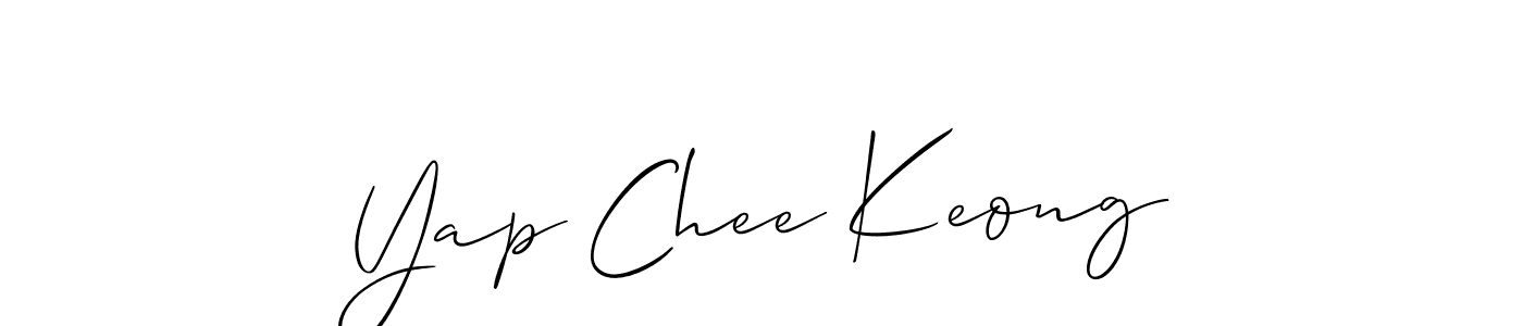 Create a beautiful signature design for name Yap Chee Keong. With this signature (Allison_Script) fonts, you can make a handwritten signature for free. Yap Chee Keong signature style 2 images and pictures png