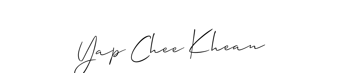 How to make Yap Chee Khean signature? Allison_Script is a professional autograph style. Create handwritten signature for Yap Chee Khean name. Yap Chee Khean signature style 2 images and pictures png