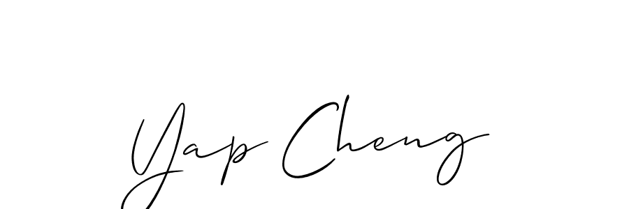 You should practise on your own different ways (Allison_Script) to write your name (Yap Cheng) in signature. don't let someone else do it for you. Yap Cheng signature style 2 images and pictures png