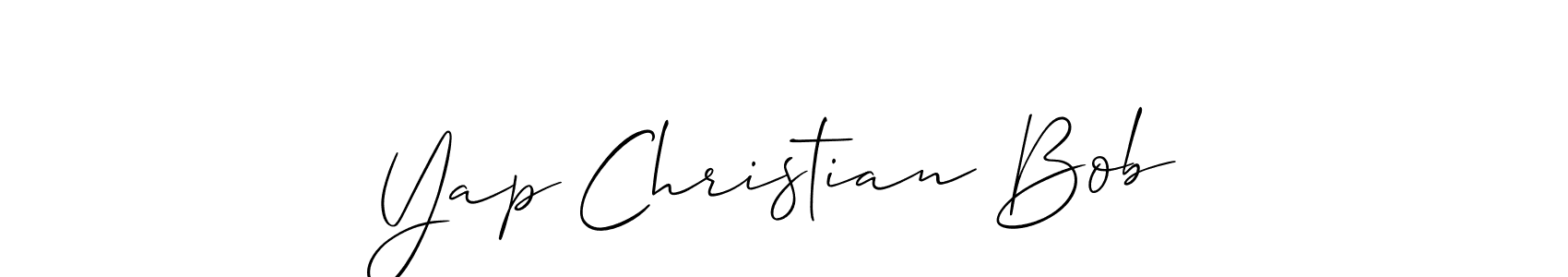 Best and Professional Signature Style for Yap Christian Bob. Allison_Script Best Signature Style Collection. Yap Christian Bob signature style 2 images and pictures png