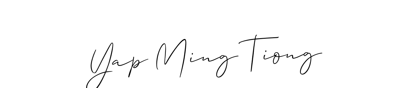 How to make Yap Ming Tiong signature? Allison_Script is a professional autograph style. Create handwritten signature for Yap Ming Tiong name. Yap Ming Tiong signature style 2 images and pictures png