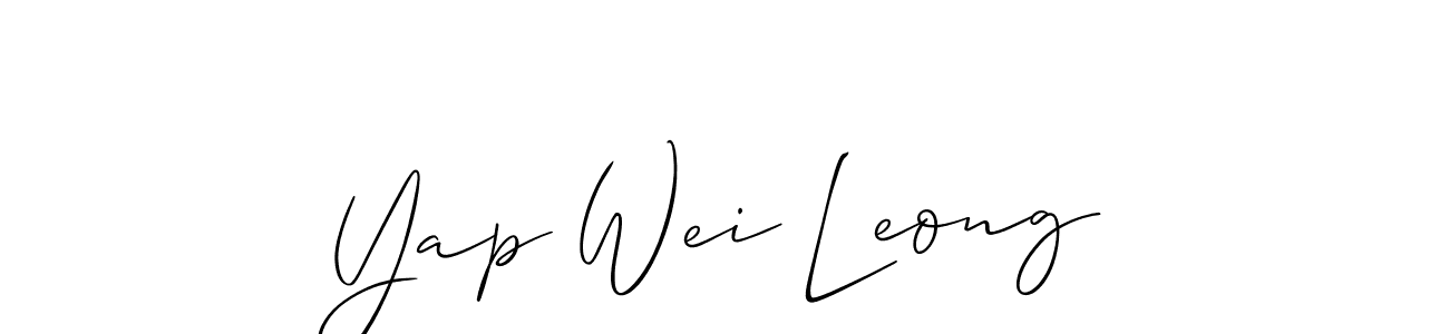 Yap Wei Leong stylish signature style. Best Handwritten Sign (Allison_Script) for my name. Handwritten Signature Collection Ideas for my name Yap Wei Leong. Yap Wei Leong signature style 2 images and pictures png