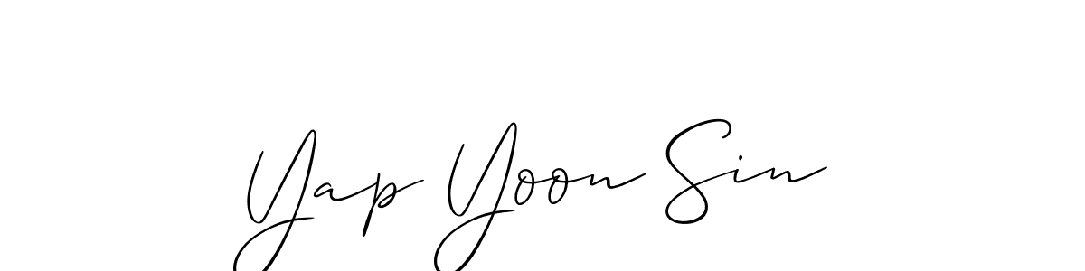 Also You can easily find your signature by using the search form. We will create Yap Yoon Sin name handwritten signature images for you free of cost using Allison_Script sign style. Yap Yoon Sin signature style 2 images and pictures png