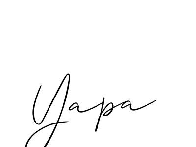 How to Draw Yapa signature style? Allison_Script is a latest design signature styles for name Yapa. Yapa signature style 2 images and pictures png